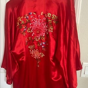 Golden dragon silk robe